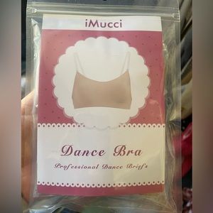 Dance bra, nude with clear straps